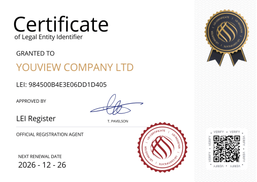 LEI Legal Entity registered and listed
